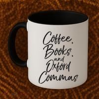 Funny English Teacher Gift Coffee Books And Oxford Commas Gift Coffee Mug thumb 2