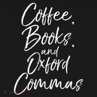 Funny English Teacher Gift Coffee Books And Oxford Commas Gift Women's Hoodie thumb 2