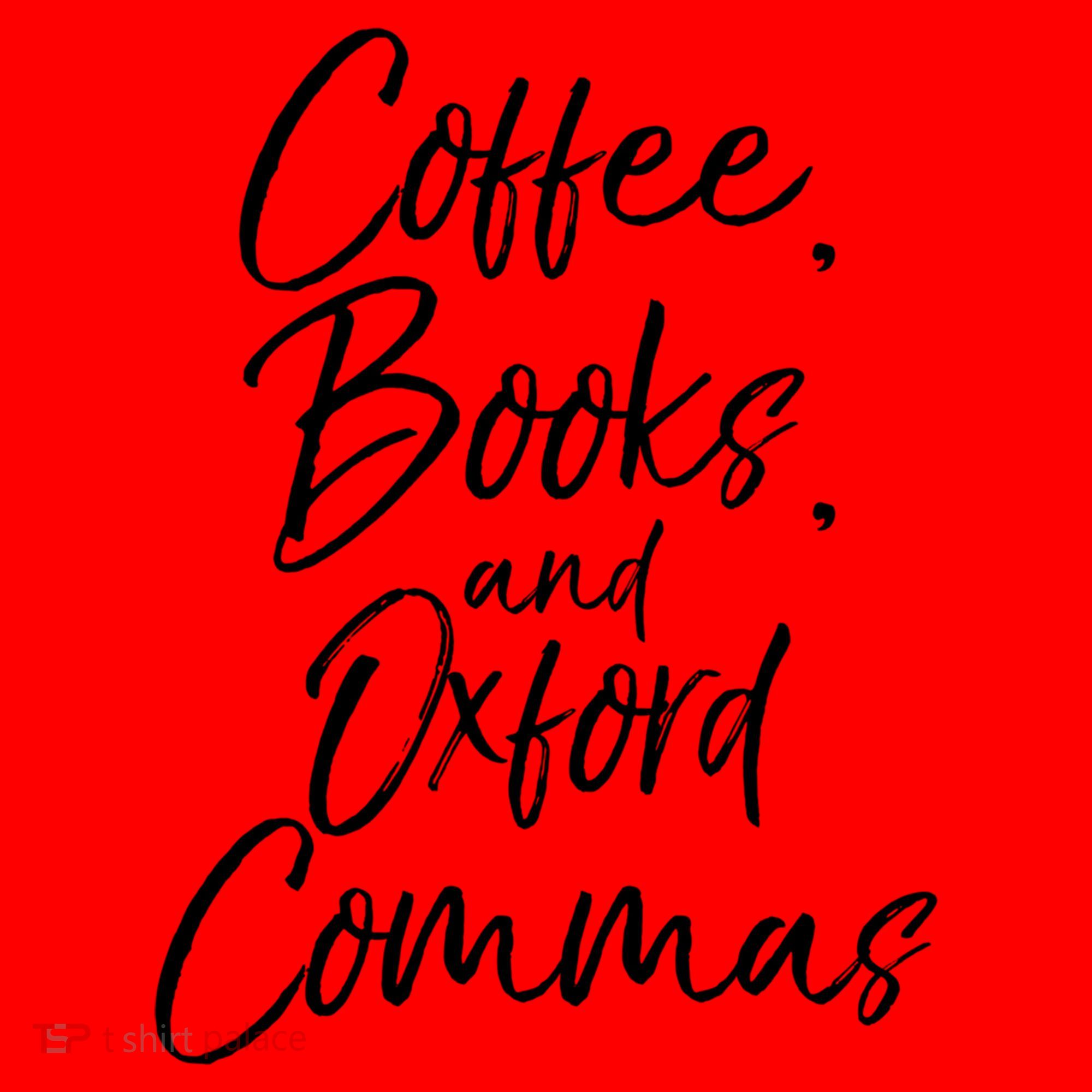 Funny English Teacher Gift Coffee Books And Oxford Commas Gift Santa Hat