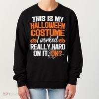 Funny Easy This Is My Halloween Costume Diy Last Minute Women's Sweatshirt thumb 0