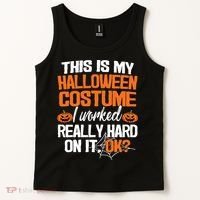 Funny Easy This Is My Halloween Costume Diy Last Minute Tank Top thumb 2