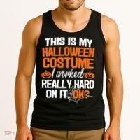 Funny Easy This Is My Halloween Costume Diy Last Minute Tank Top thumb 3