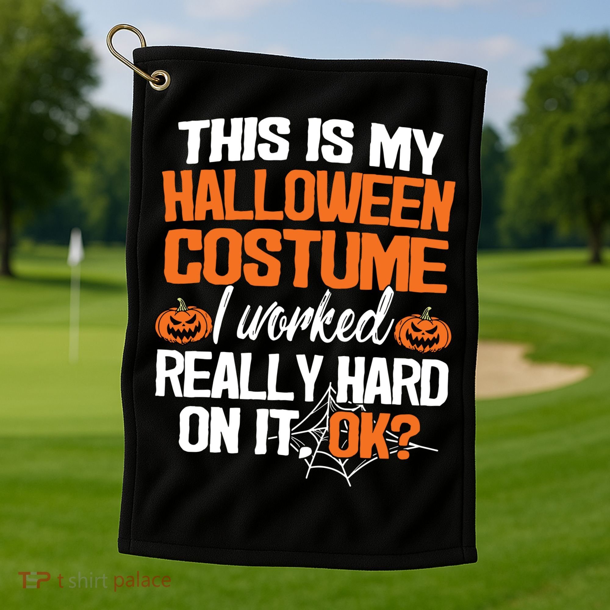 Funny Easy This Is My Halloween Costume Diy Last Minute Golf Towel