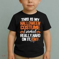 Funny Easy This Is My Halloween Costume Diy Last Minute Toddler T-Shirt thumb 2