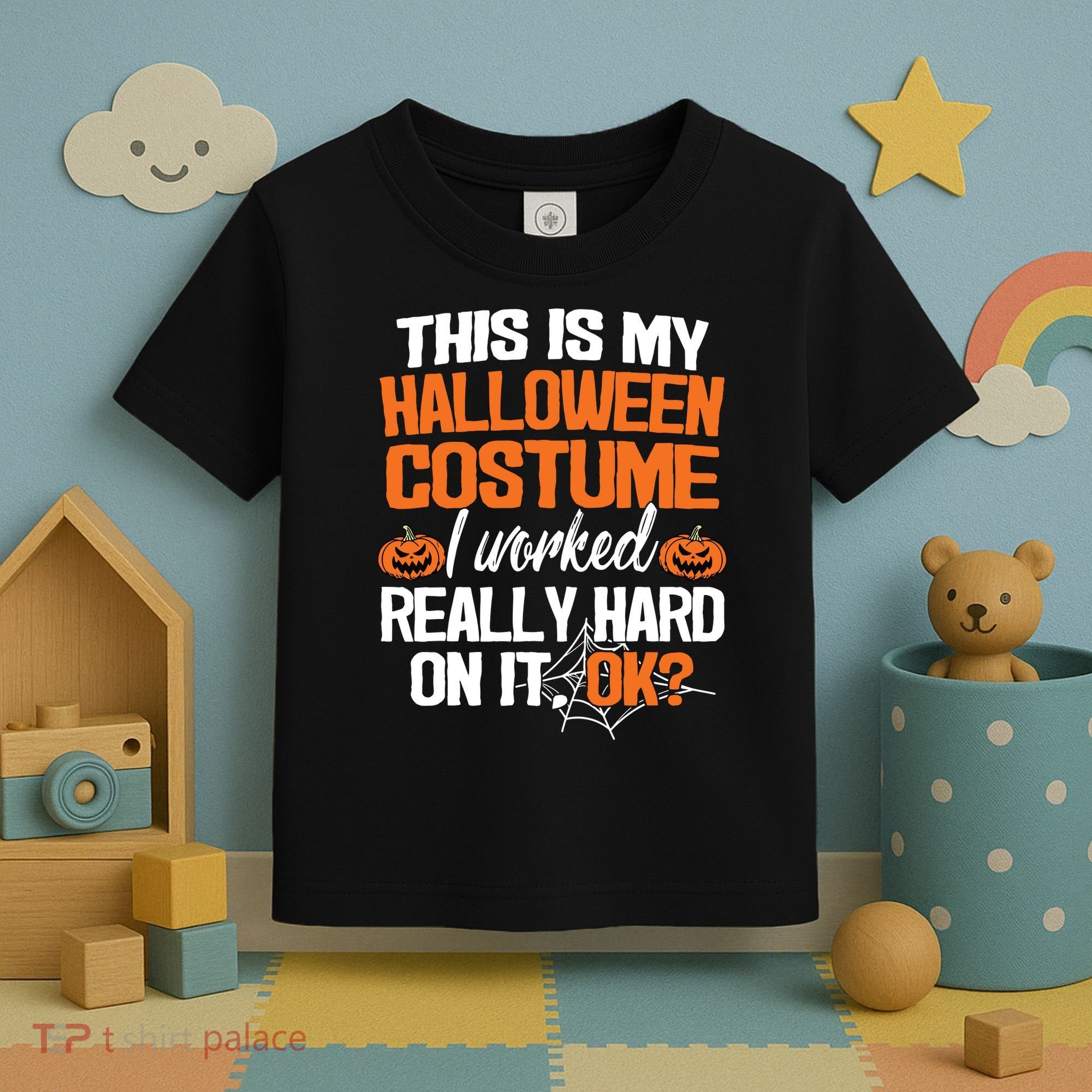 Funny Easy This Is My Halloween Costume Diy Last Minute Toddler T-Shirt