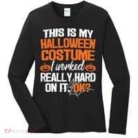 Funny Easy This Is My Halloween Costume Diy Last Minute Women's Long Sleeve Shirt thumb 0