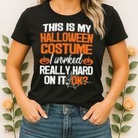 Funny Easy This Is My Halloween Costume Diy Last Minute Women's T-Shirt thumb 2
