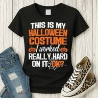 Funny Easy This Is My Halloween Costume Diy Last Minute Women's T-Shirt thumb 3