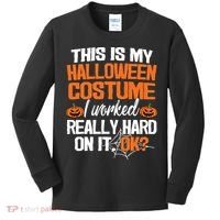 Funny Easy This Is My Halloween Costume Diy Last Minute Kids Long Sleeve Shirt thumb 0