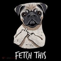 Fetch This Middle Finger Pug Backpack thumb 2