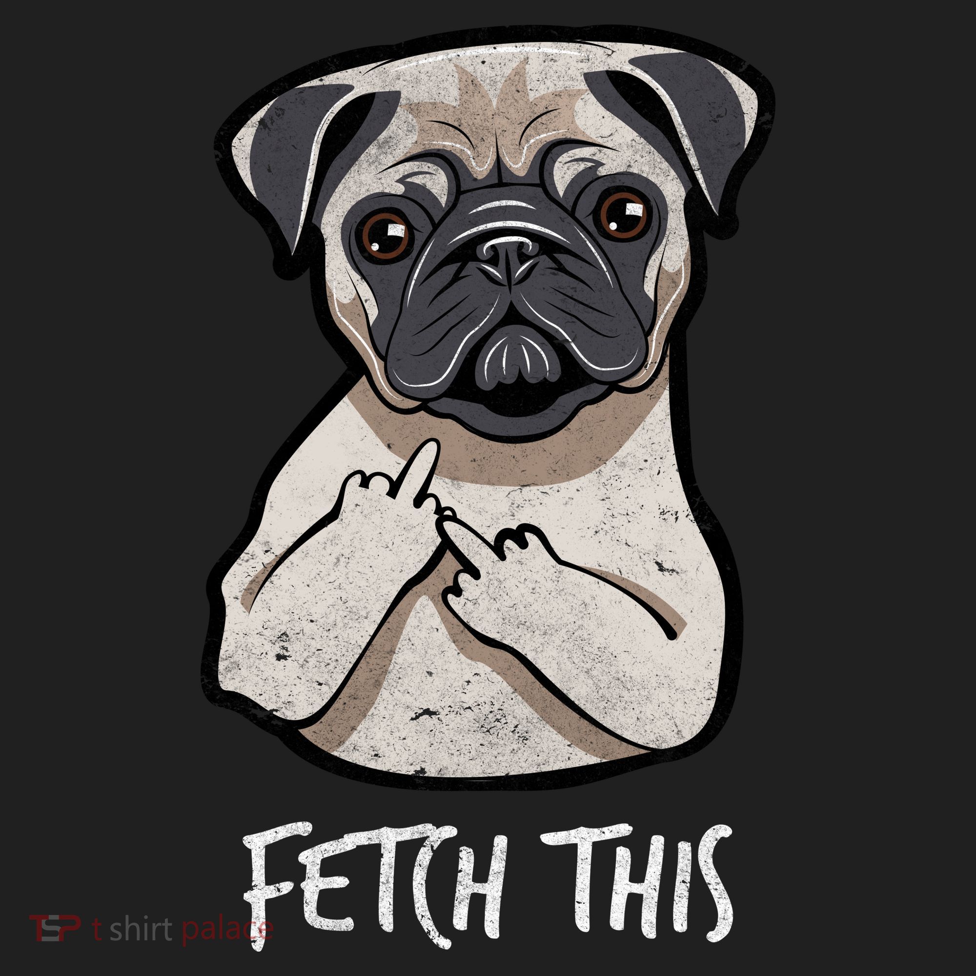 Fetch This Middle Finger Pug Hat
