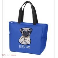 Fetch This Middle Finger Pug Tote Bag thumb 3
