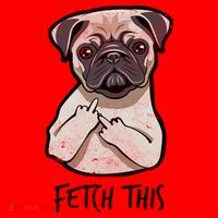 Fetch This Middle Finger Pug Santa Hat thumb 1