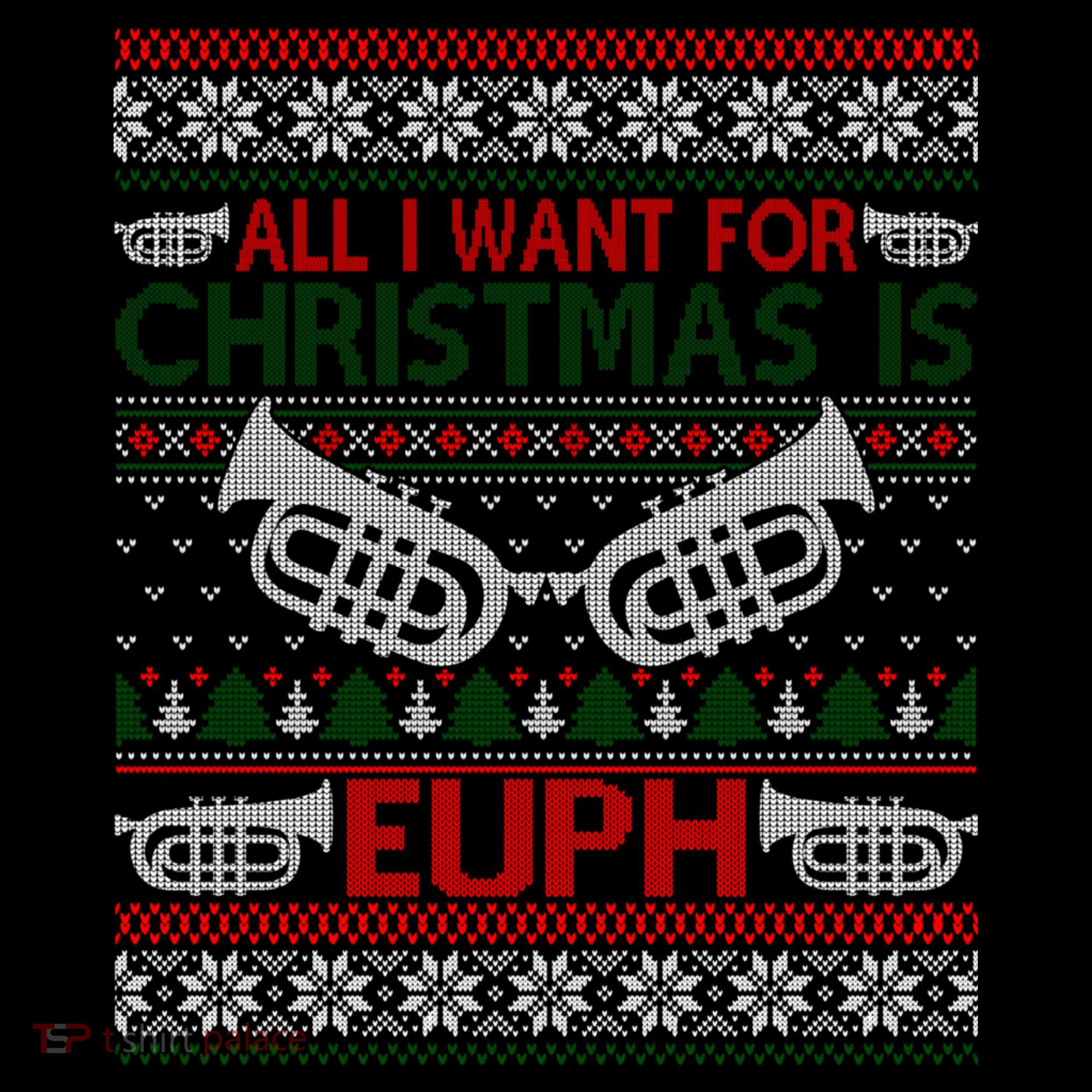 Funny Euph Ugly Christmas Sweater Gift Euphonium Bucket Hat