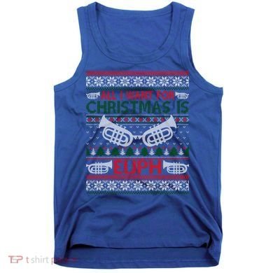 Funny Euph Ugly Christmas Sweater Gift Euphonium Tank Top