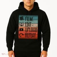 Film Edit Upload Repeat Cinematographer Cinematography Hoodie thumb 2