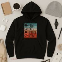 Film Edit Upload Repeat Cinematographer Cinematography Hoodie thumb 3