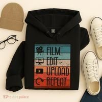 Film Edit Upload Repeat Cinematographer Cinematography Hoodie thumb 4
