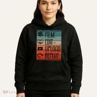 Film Edit Upload Repeat Cinematographer Cinematography Hoodie thumb 5