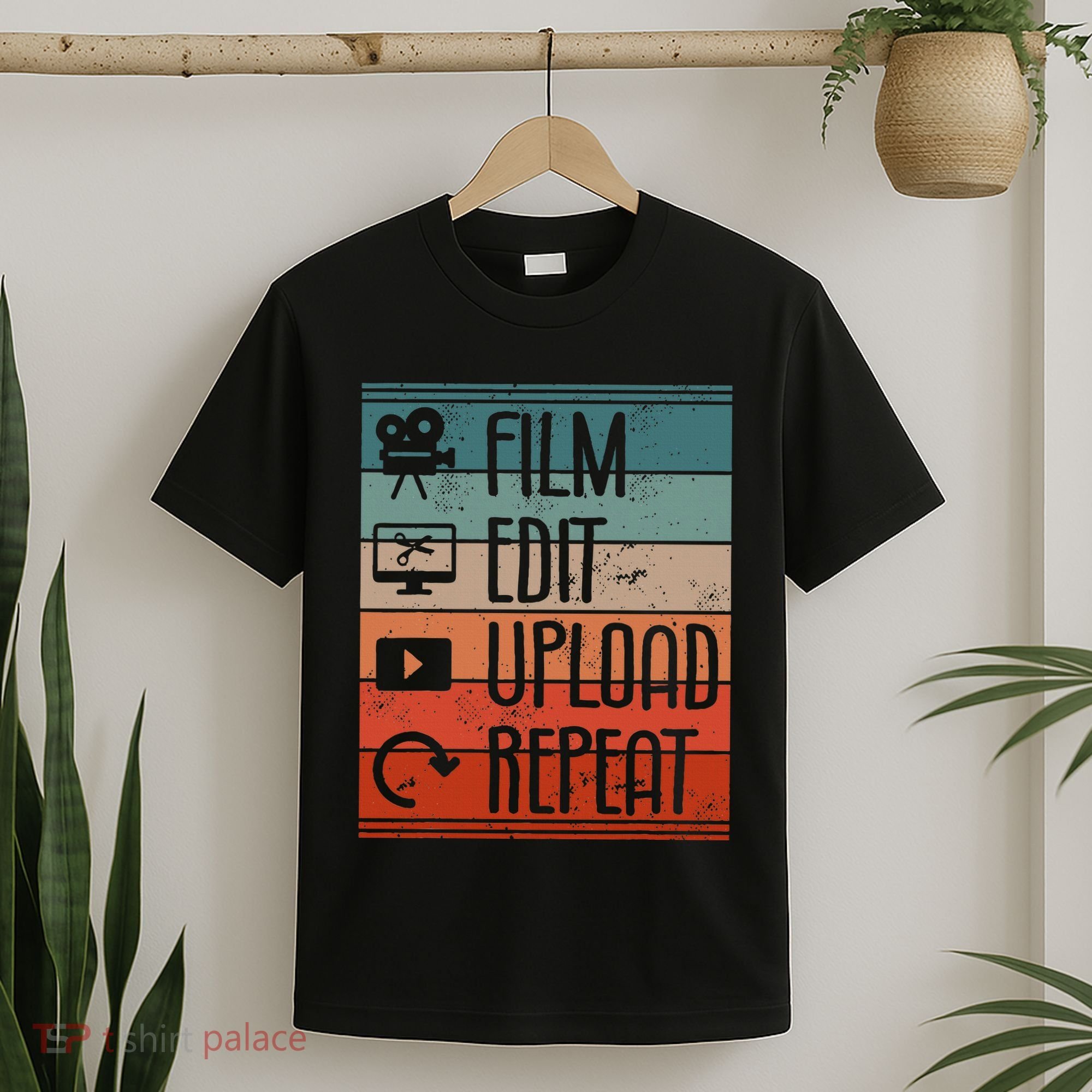 Film Edit Upload Repeat Cinematographer Cinematography T-Shirt