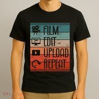 Film Edit Upload Repeat Cinematographer Cinematography T-Shirt thumb 3