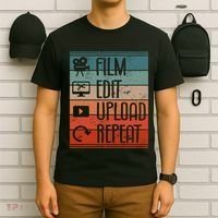 Film Edit Upload Repeat Cinematographer Cinematography T-Shirt thumb 6