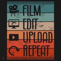 Film Edit Upload Repeat Cinematographer Cinematography T-Shirt thumb 7
