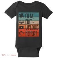 Film Edit Upload Repeat Cinematographer Cinematography Baby Bodysuit thumb 0