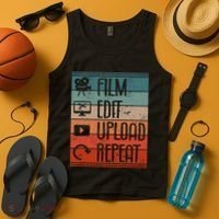 Film Edit Upload Repeat Cinematographer Cinematography Tank Top thumb 4