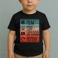 Film Edit Upload Repeat Cinematographer Cinematography Toddler T-Shirt thumb 2