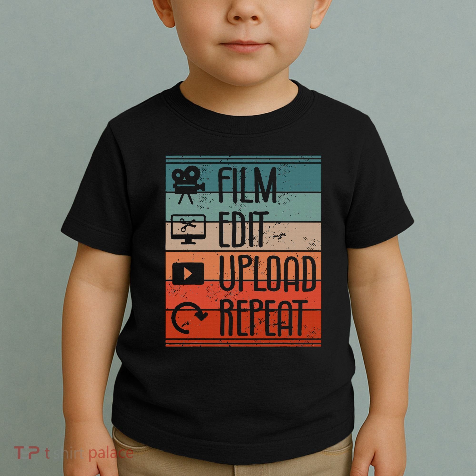 Film Edit Upload Repeat Cinematographer Cinematography Toddler T-Shirt