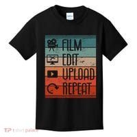 Film Edit Upload Repeat Cinematographer Cinematography Kids T-Shirt thumb 0