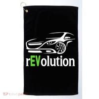 Funny Electric Vehicle Car Revolution Ev Driving Earth Day Gift Golf Towel thumb 0