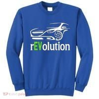 Funny Electric Vehicle Car Revolution Ev Driving Earth Day Gift Sweatshirt thumb 0