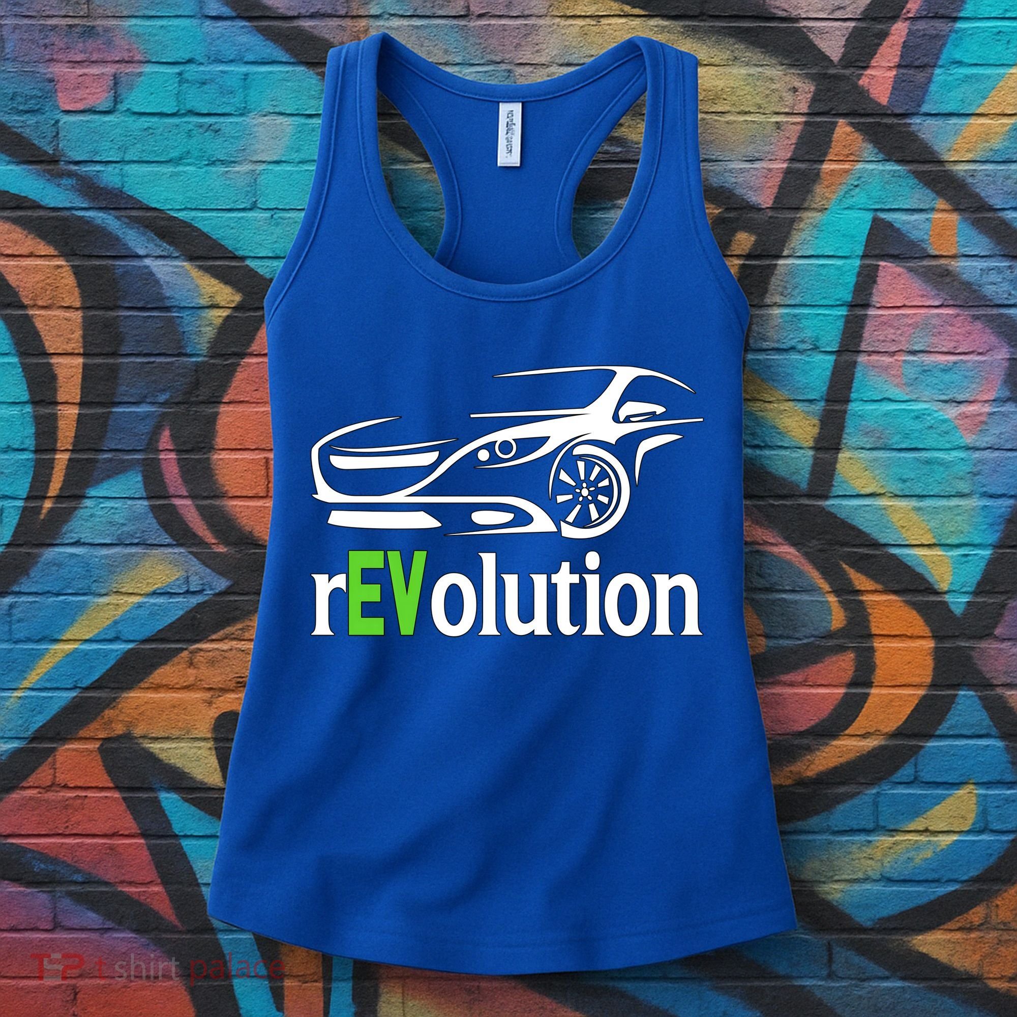 Funny Electric Vehicle Car Revolution Ev Driving Earth Day Gift Women's Tank Top