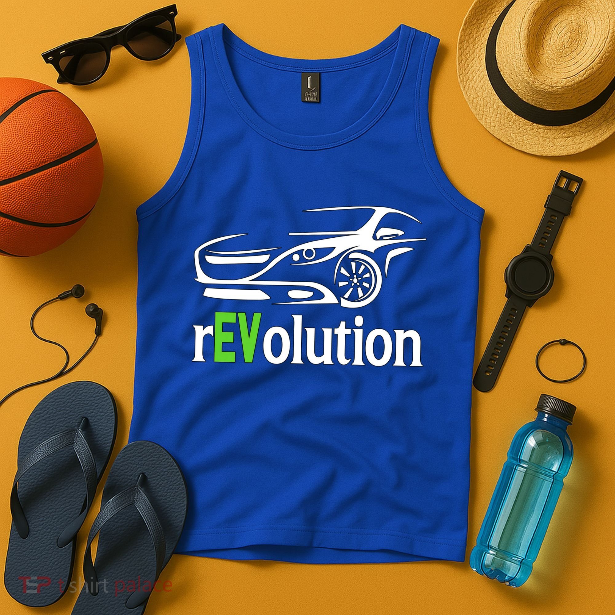 Funny Electric Vehicle Car Revolution Ev Driving Earth Day Gift Tank Top
