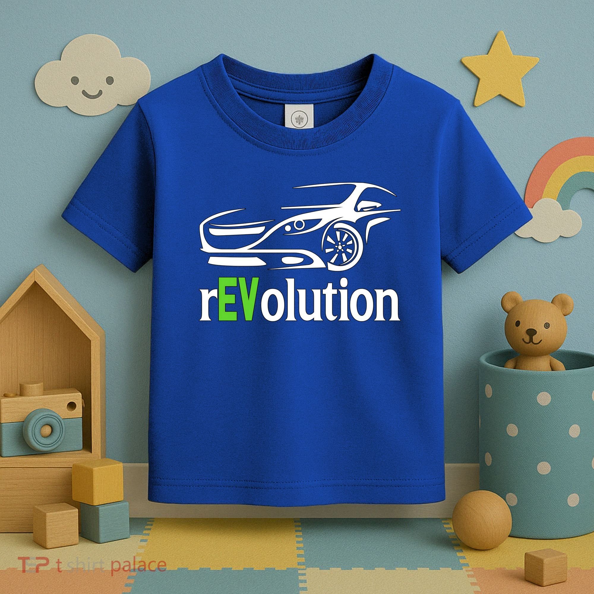 Funny Electric Vehicle Car Revolution Ev Driving Earth Day Gift Toddler T-Shirt