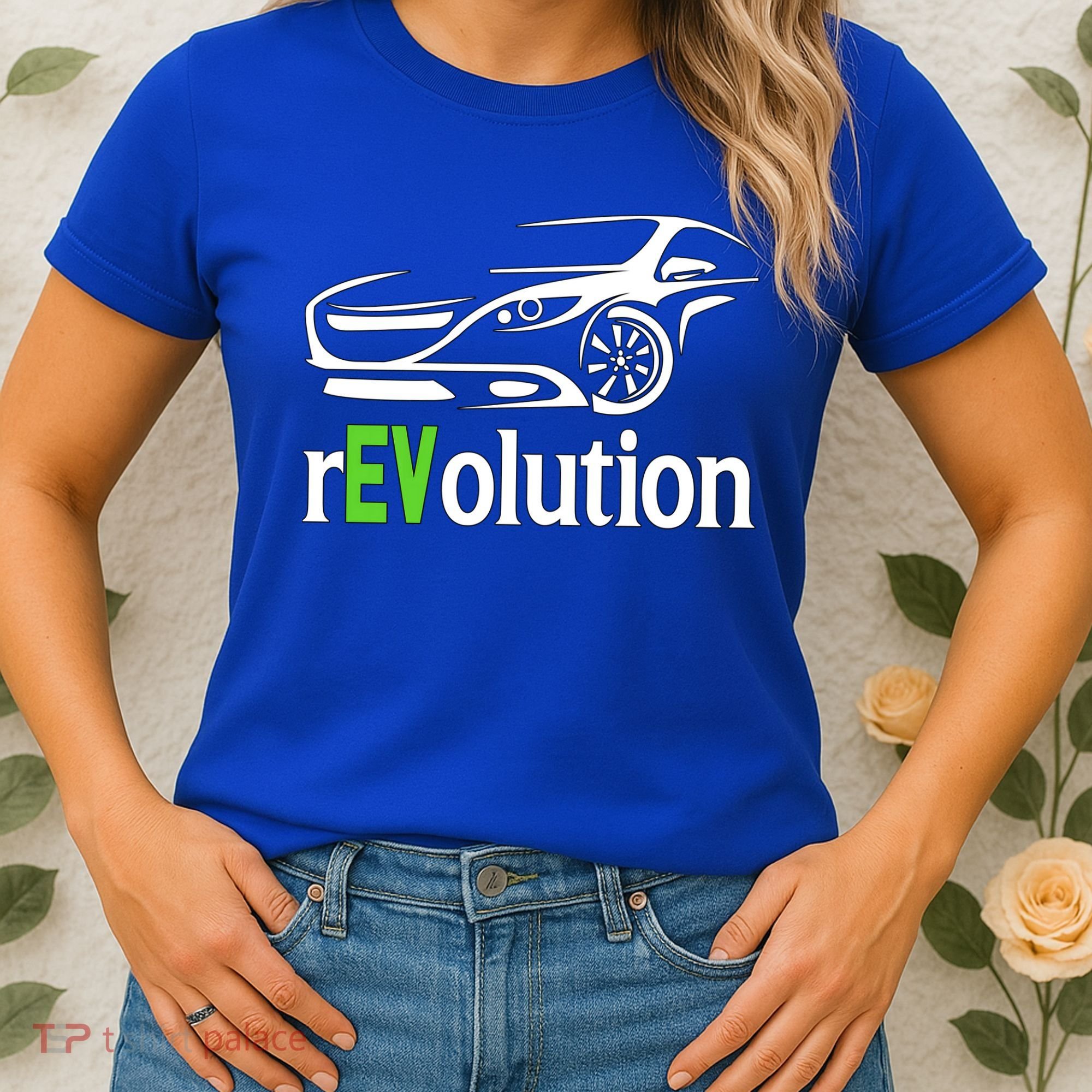 Funny Electric Vehicle Car Revolution Ev Driving Earth Day Gift Women's T-Shirt
