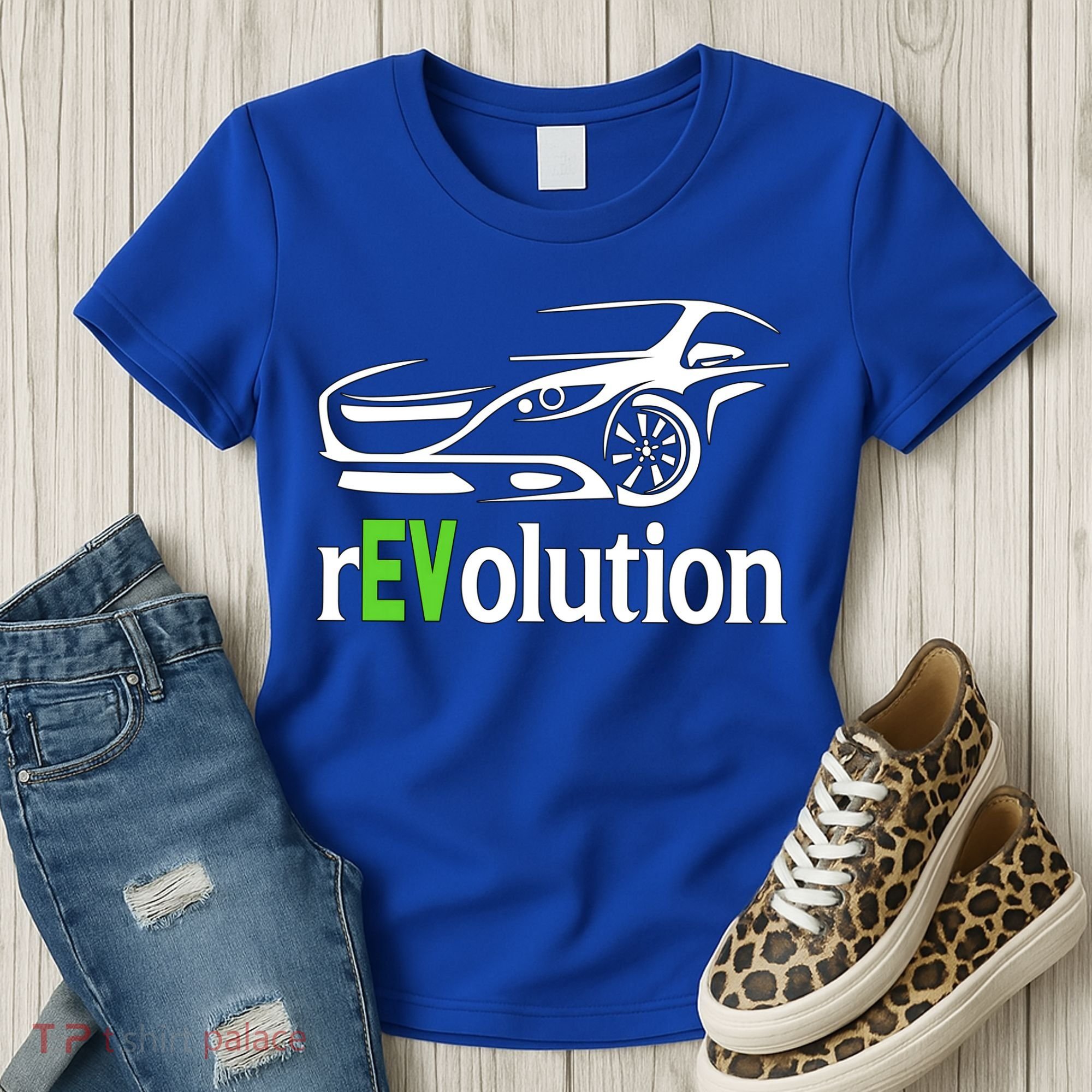 Funny Electric Vehicle Car Revolution Ev Driving Earth Day Gift Women's T-Shirt