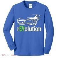 Funny Electric Vehicle Car Revolution Ev Driving Earth Day Gift Kids Long Sleeve Shirt thumb 0