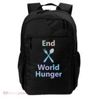 Fight End World Hunger Food Fork Spoon Day Month National Gift Backpack thumb 0