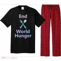 Fight End World Hunger Food Fork Spoon Day Month National Gift Pajama Set thumb 0