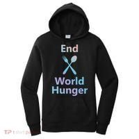 Fight End World Hunger Food Fork Spoon Day Month National Gift Women's Hoodie thumb 0