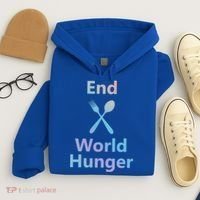 Fight End World Hunger Food Fork Spoon Day Month National Gift Hoodie thumb 4