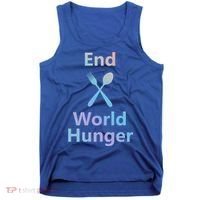 Fight End World Hunger Food Fork Spoon Day Month National Gift Tank Top thumb 0
