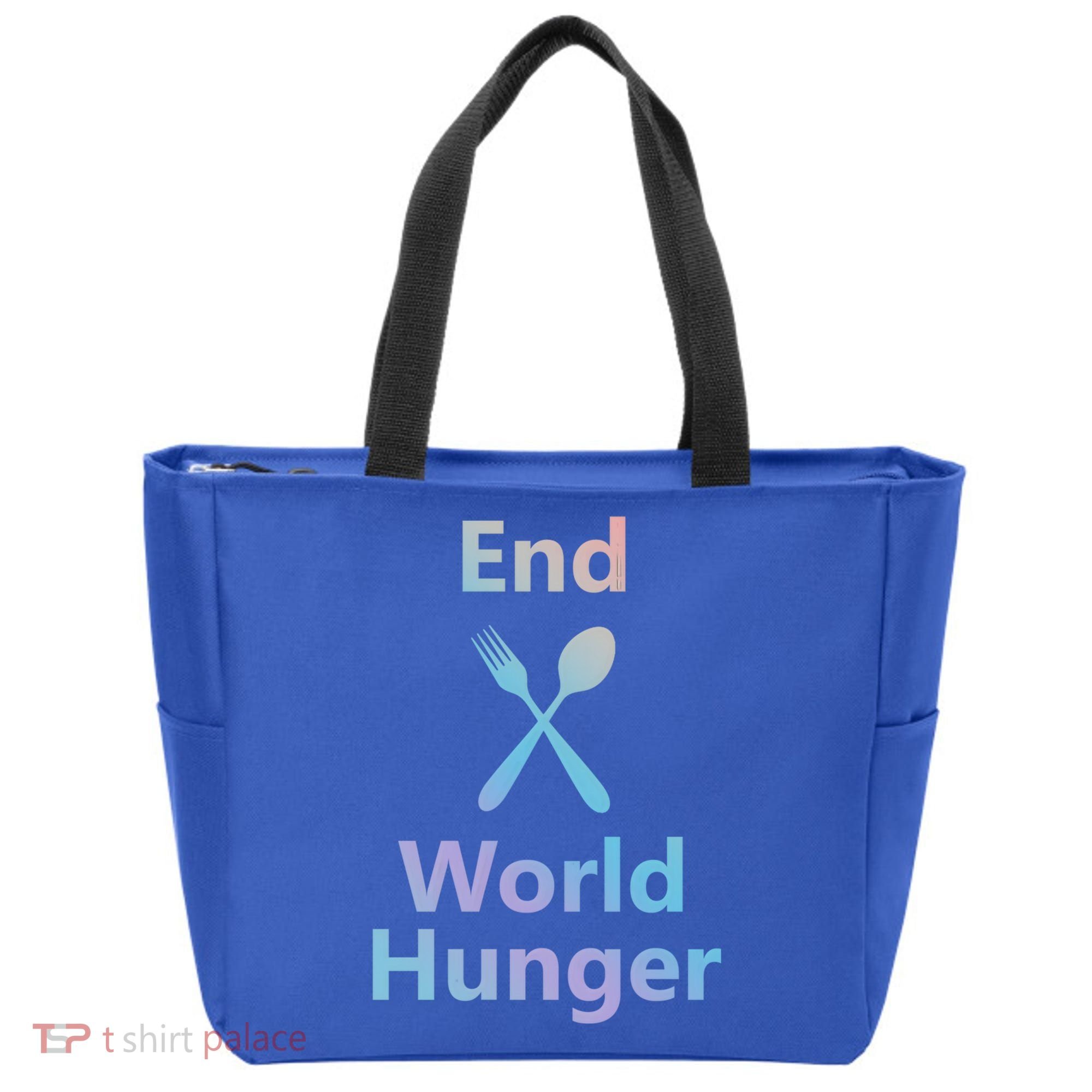 Fight End World Hunger Food Fork Spoon Day Month National Gift Tote Bag