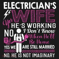Funny Electrician Wife Electrician Gift Long Sleeve Shirt thumb 2