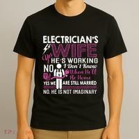 Funny Electrician Wife Electrician Gift T-Shirt thumb 3