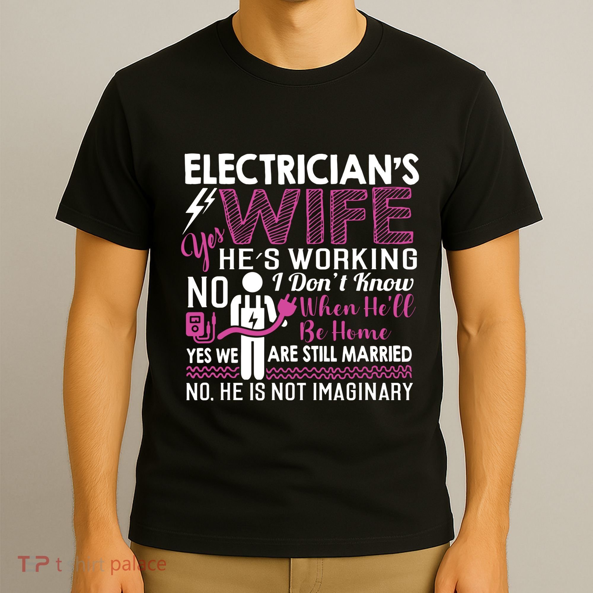 Funny Electrician Wife Electrician Gift T-Shirt