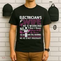 Funny Electrician Wife Electrician Gift T-Shirt thumb 6